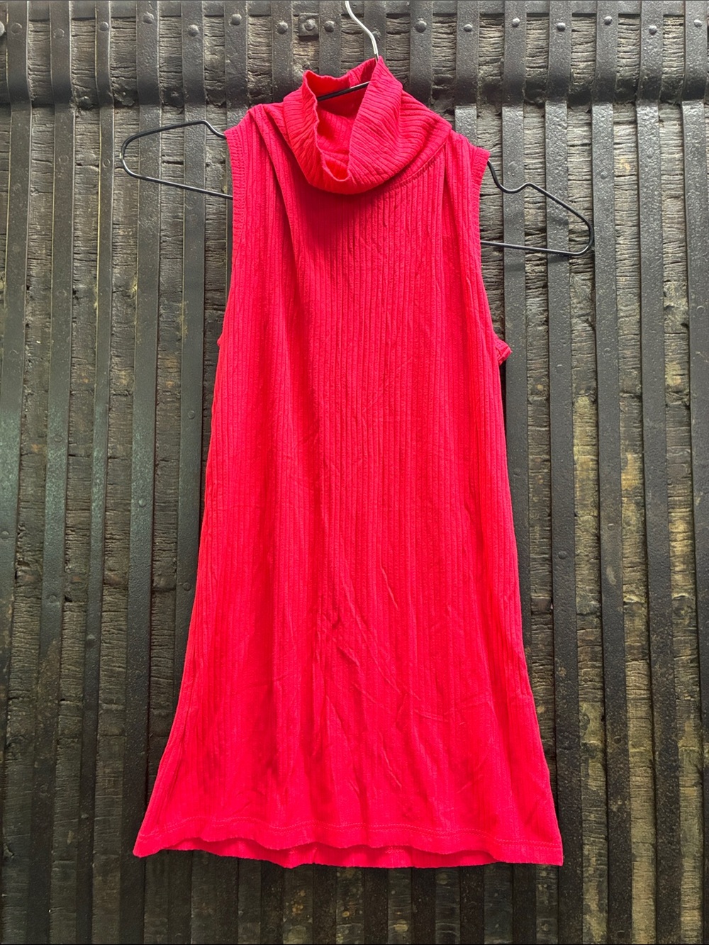 Christian Siriano Hot Pink Sleeveless Turtleneck Top